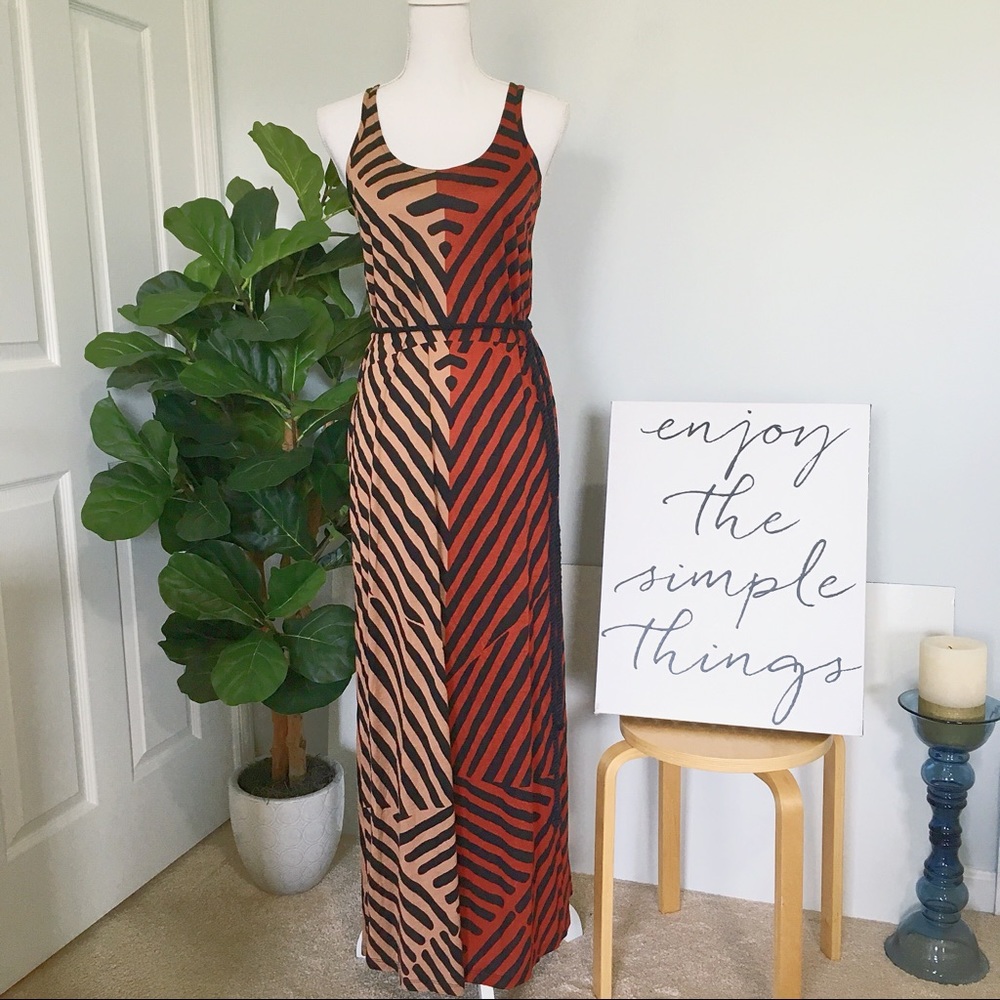LOFT Colorblock Maxi Dress - Picture 1 of 8